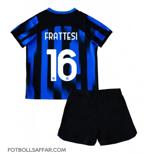 Inter Milan Davide Frattesi #16 Hemmadräkt Barn 2023-24 Kortärmad (+ Korta byxor)